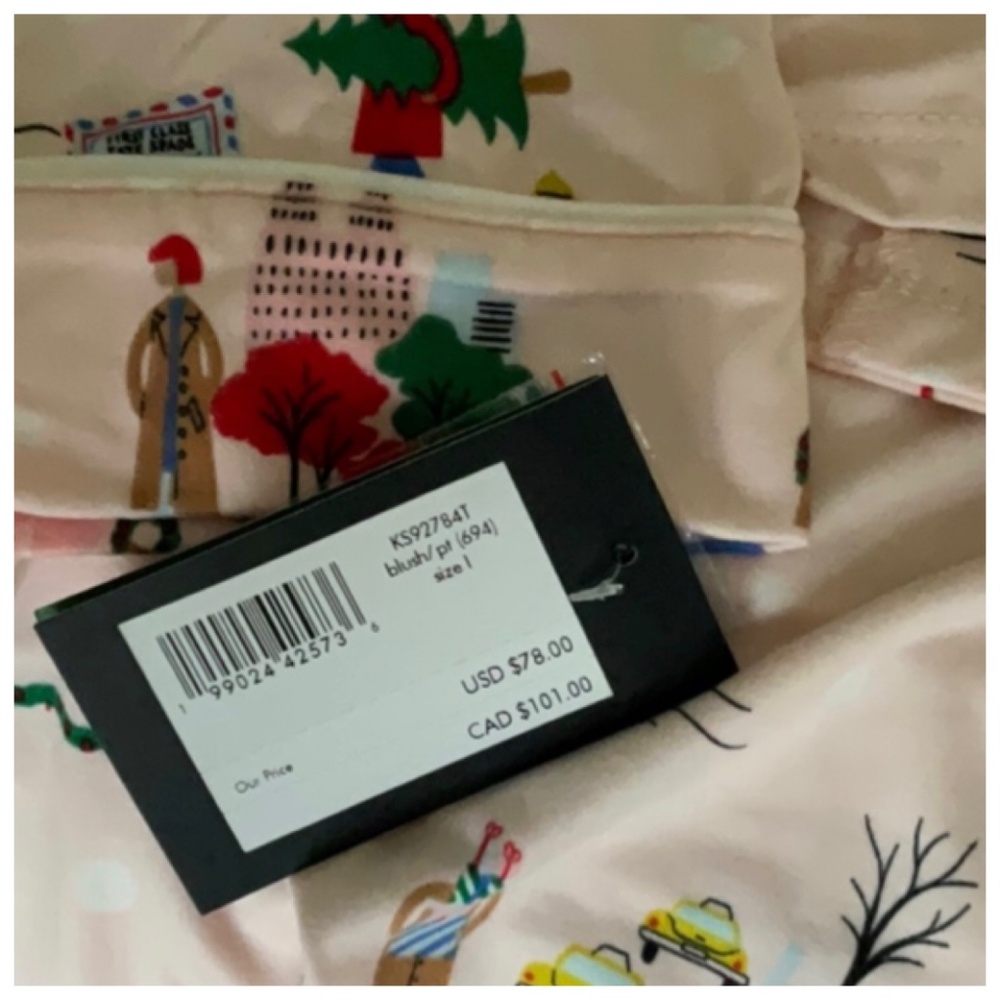 Kate Spade Blush Christmas Pajama Set Size Large  ♠️ - Picture 10 of 10
